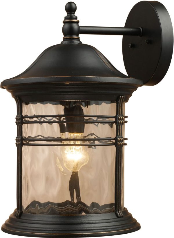 Madison 1 Light Outdoor Wall Sconce In Matte Black Hot on Sale