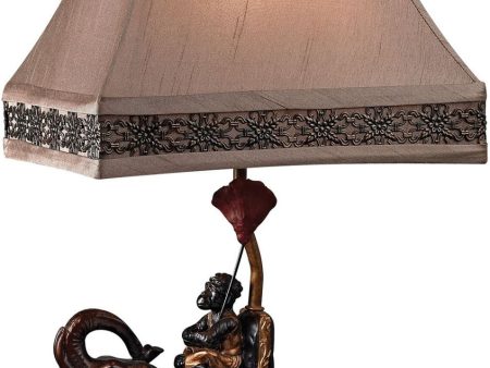 Alanbrook Elephant & Monkey Table Lamp In Bronze Supply