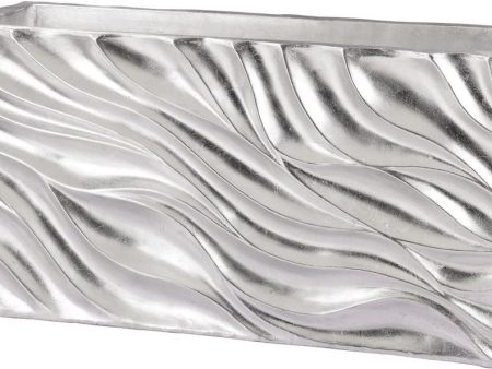 Swirl Table Planter - Silver Leaf Online now