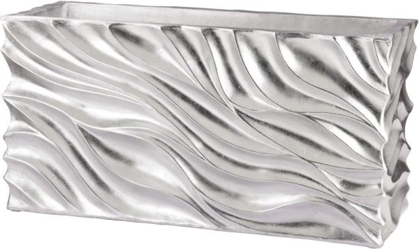 Swirl Table Planter - Silver Leaf Online now