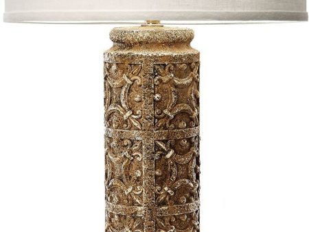 31  Fluer De Lis Aged Stone Lamp Sale