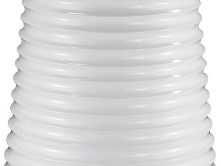 White Ribbed Planter For Discount