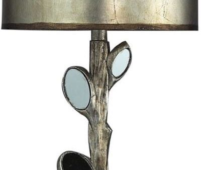 Amhert Buffet Lamp With Mirror Inlay and Hand Painted Shade Fashion