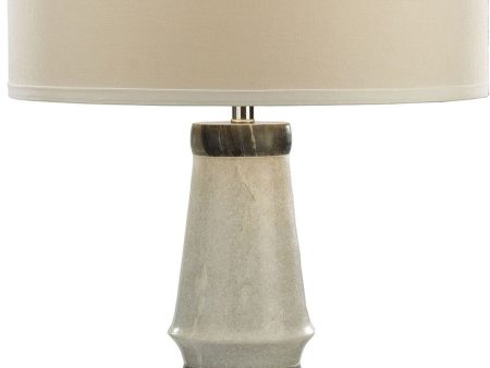 Xumi 1 Light Table Lamp In White and Grey Marble Supply