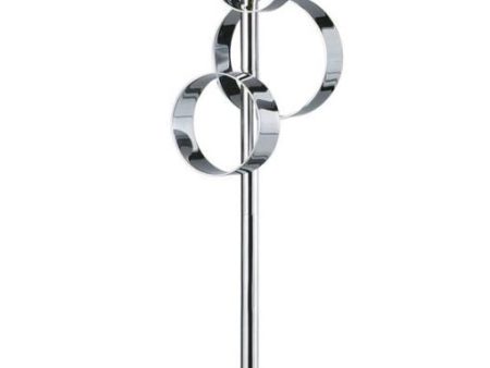 Avon Comtemporary Chrome Floor Lamp With Intertwined Circular Design For Discount