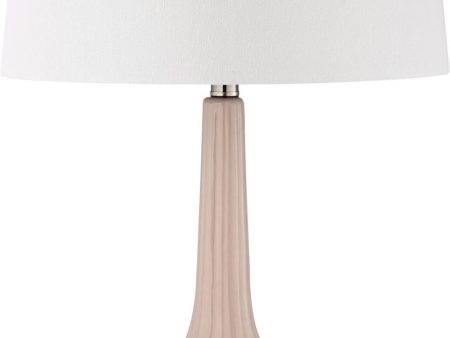 Abbey Lane Ceramic Table Lamp In Pastel Pink Fashion