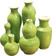 Assorted Vases Set of 6 - Lime Online Hot Sale