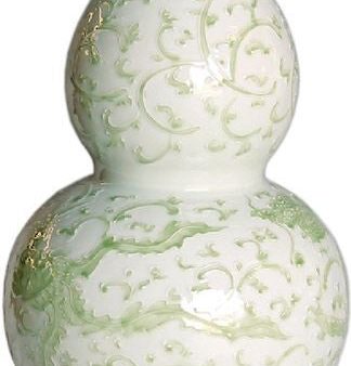 Celadon Dragon Lotus Gourd Vase Hot on Sale