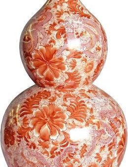 Orange Dragon Gourd Vase Fashion