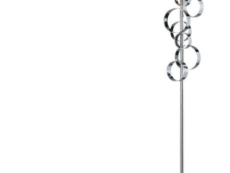 Avon Comtemporary Chrome Led Floor Lamp With Intertwined Circular Design Online Hot Sale