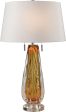 Modena Free Blown Glass Table Lamp In Amber Supply