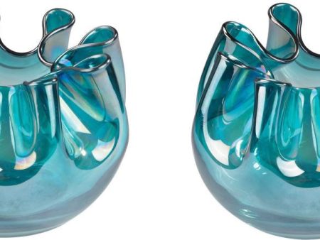 Aqua Splash Glass Vase Fashion