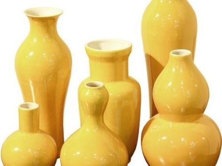 Assorted Vases Set of 6 - Yellow Discount