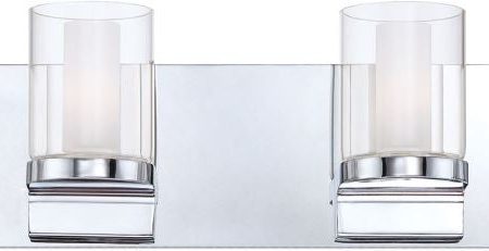 Anchor 4 Light Vanity In Chrome and Clear Outer Glass With White Opal Inner Glass For Sale