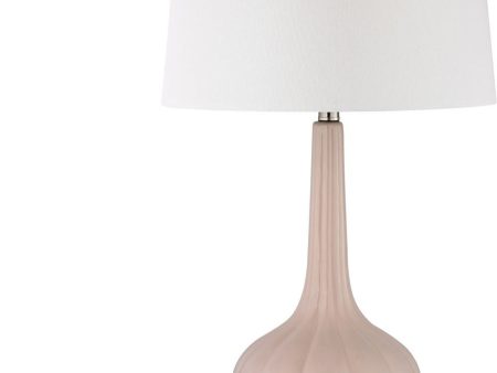 Abbey Lane Ceramic Led Table Lamp In Pastel Pink Online