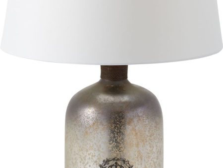 Antique Bottle Table Lamp In Antique Mercury Glass Supply