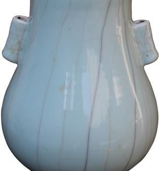 Crackle Celadon Double Ear Vase - S Online now