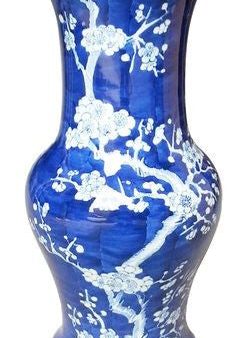 Blue & White Plum Blossom Wide Mouth Vase Online now