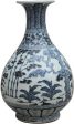 B&W Ming Pear-shaped Vase Pine Bamboo & Plum Motif For Sale