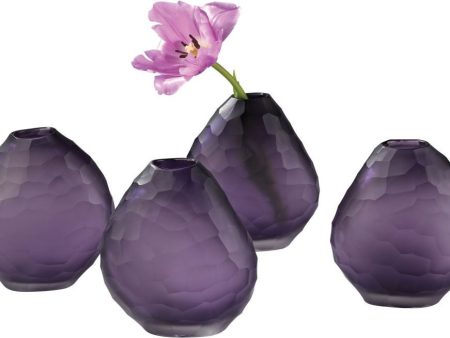 Cut Pebble Vases - Purple on Sale