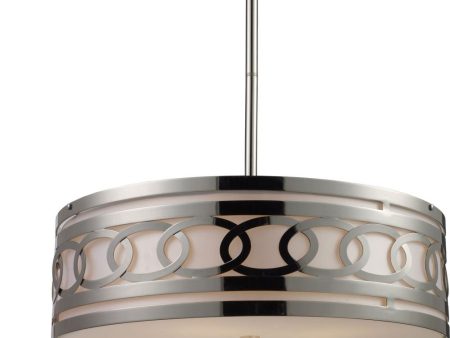 Zarah 5 Light Led Pendant In Polished Nickel For Discount