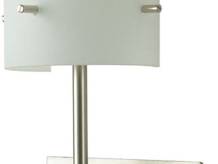 1 Light Sconce In Satin Nickel and White Opal Glass For Sale