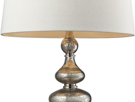 Angelica Table Lamp In Antique Mercury Glass and Polished Nickel Fashion