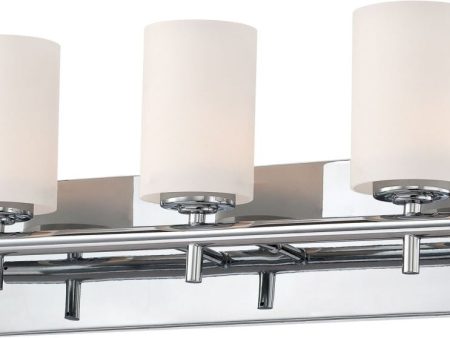 Barro 3 Light Vanity In Chrome and White Opal Glass Online