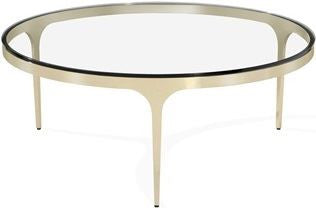 Camilla Cocktail Table - Glass  Brass For Cheap