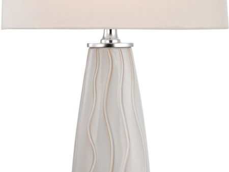 Andover Ceramic Table Lamp In Washington White Discount