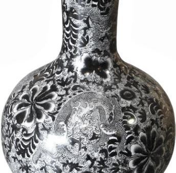 Black Dragon Globular Vase For Discount