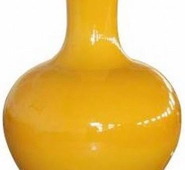 Yellow Globular Vase Online Sale