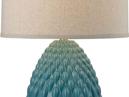 Acorn Ceramic Table Lamp In Deep Seafoam Glazed Ceramic Cheap